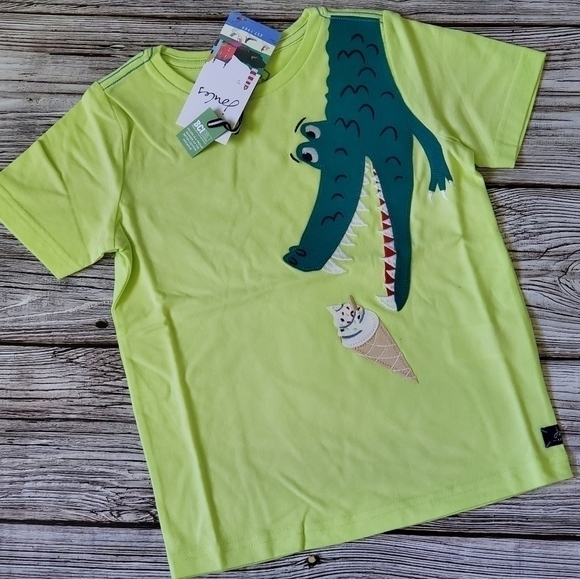 Embroidered Ice-Cream T-Shirt Organic Cotton Joules - Picture 4 of 6